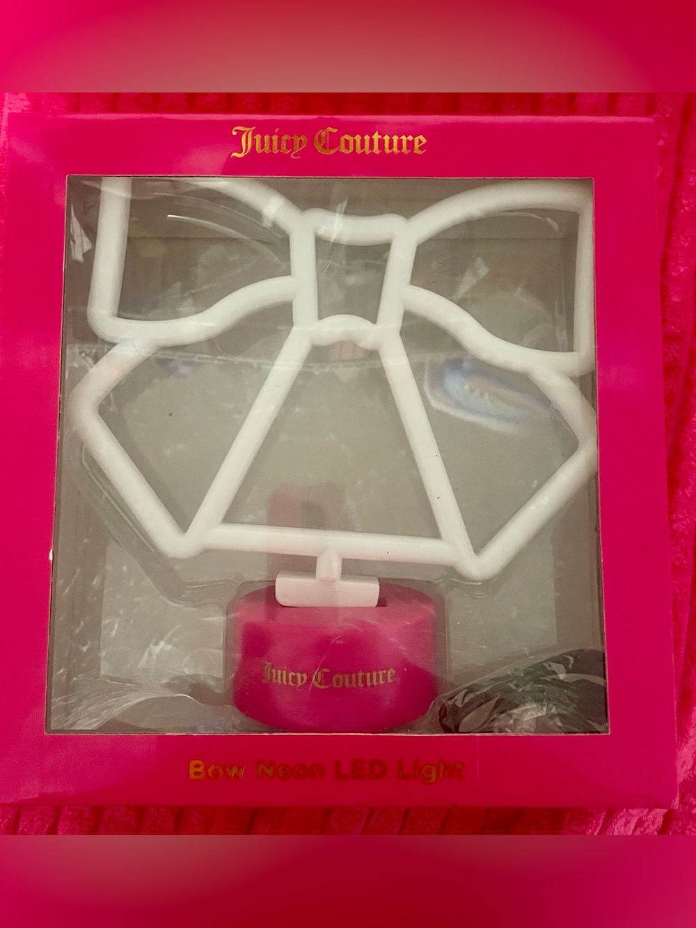Juicy Couture Pink Bow Neon LED Light - Women Bath & Body Accent